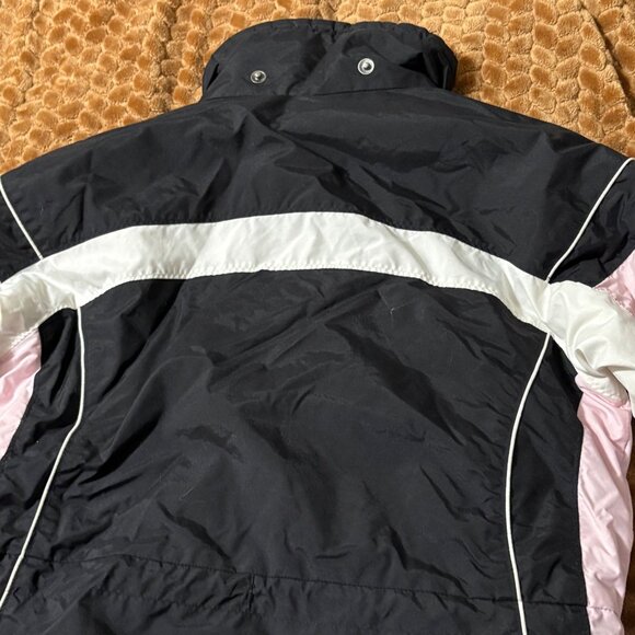 Columbia Youth Girls Insulated Winter Jacket Black Pink White Size 14/16 - Picture 15 of 15